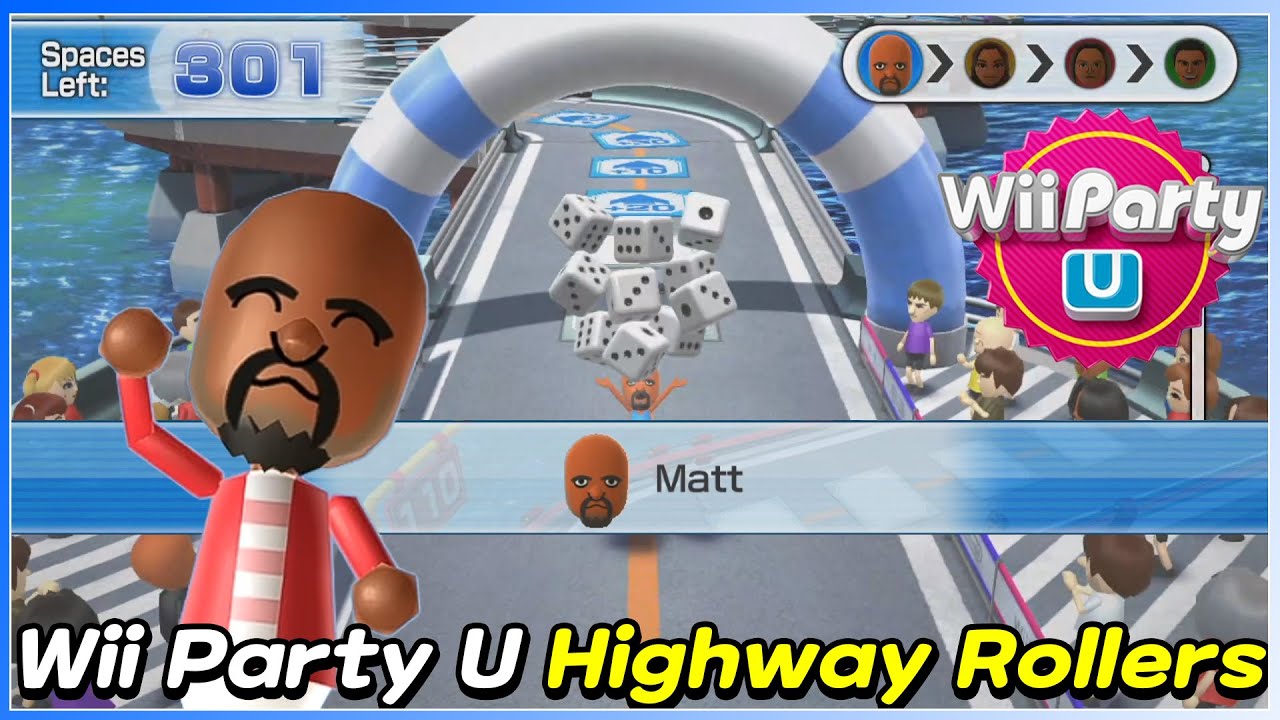 Wii Party U - Highway Rollers (Master Difficulty) Matt vs Yuehua vs Daisuke vs Na-rae | AlexGamingTV