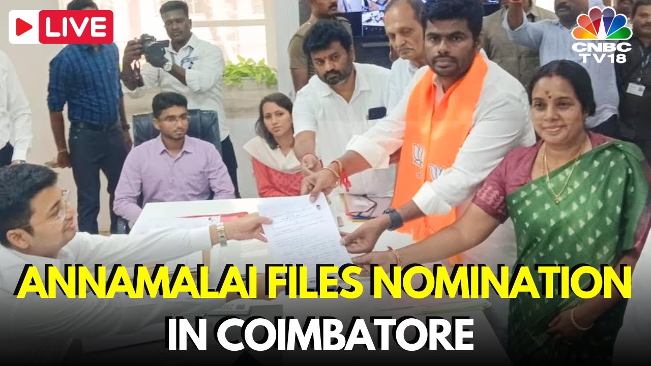 LIVE: K Annamalai Files His Nomination For Lok Sabha Poll 2024 | Coimbatore, Tamil Nadu | BJP | N18L