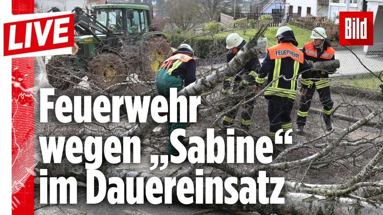 🔴 Orkantief &bdquo;Sabine&ldquo; richtet schon jetzt Sch&auml;den in Deutschland an | BILD Live 9.2.2020