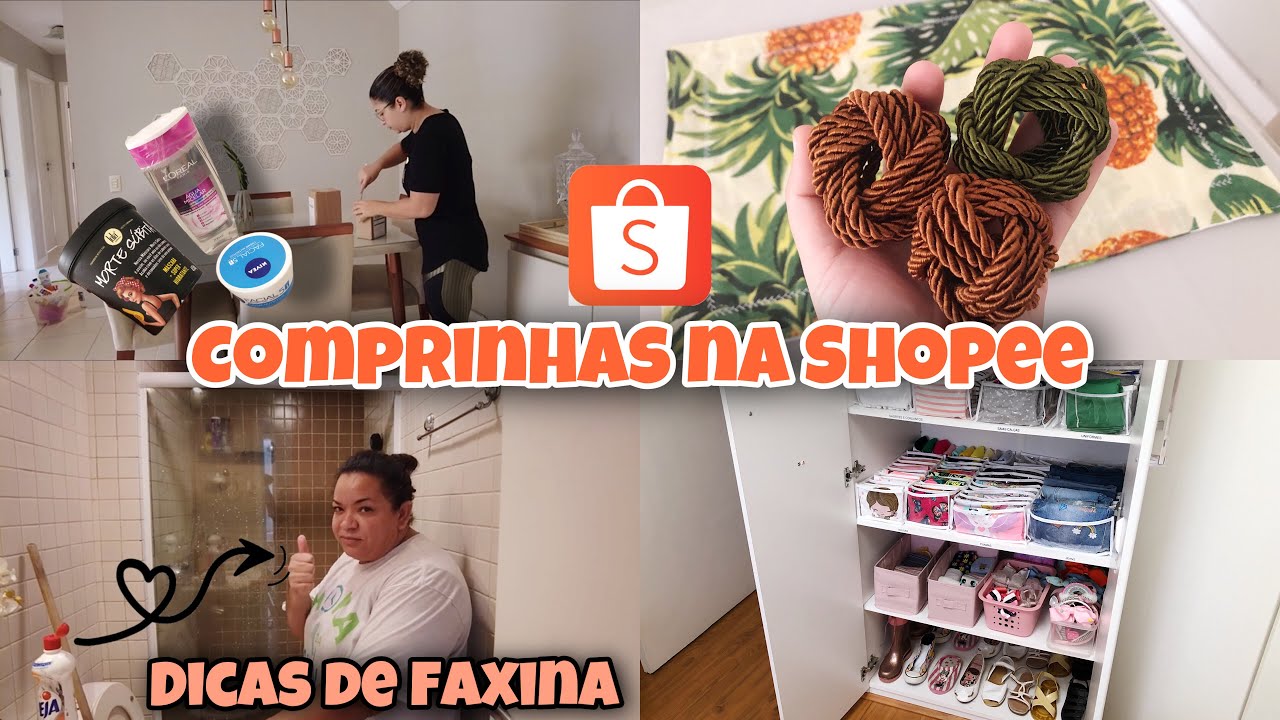 COMPRAS NA SHOPEE | DICAS DE FAXINA E ORGANIZAÇÃO INFANTIL - Dani Brito Vlog