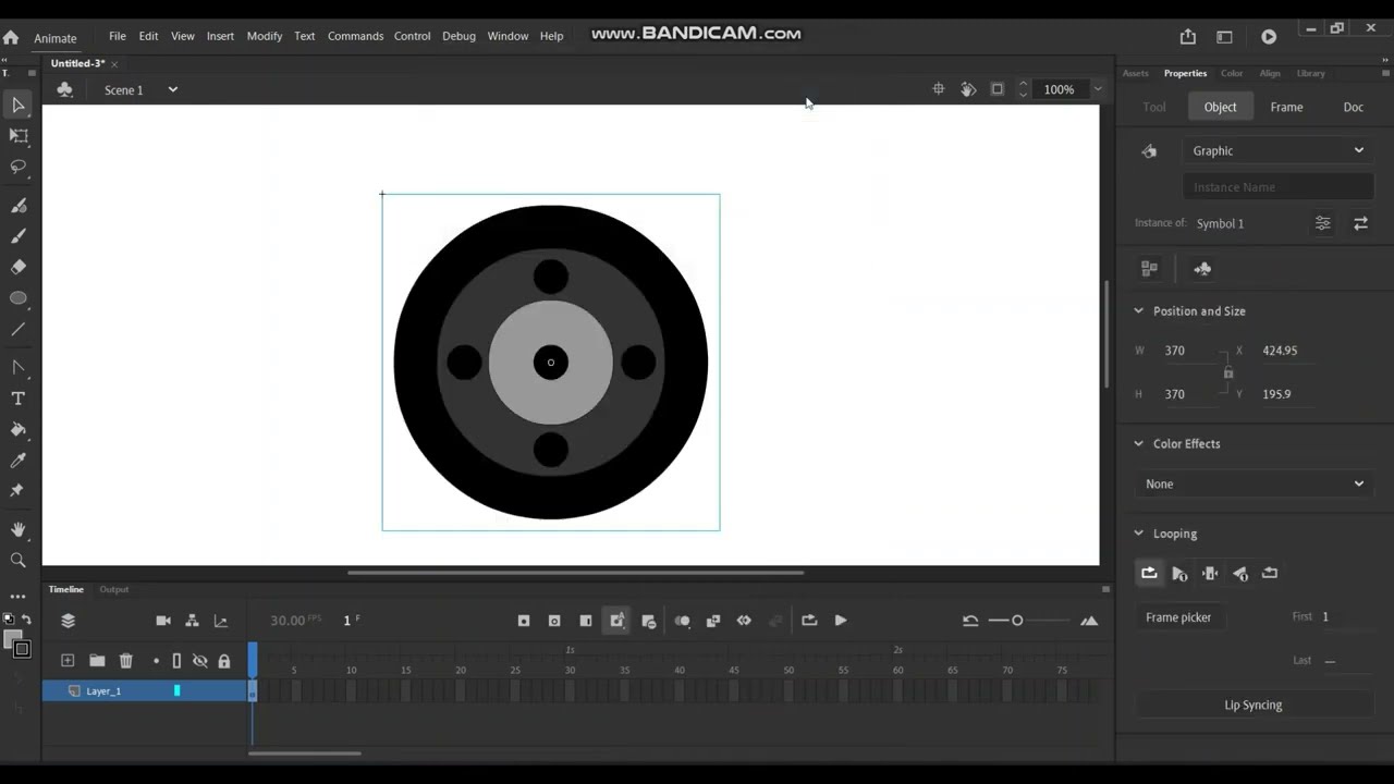 Wheel rotation animation|| Adobe animate CC