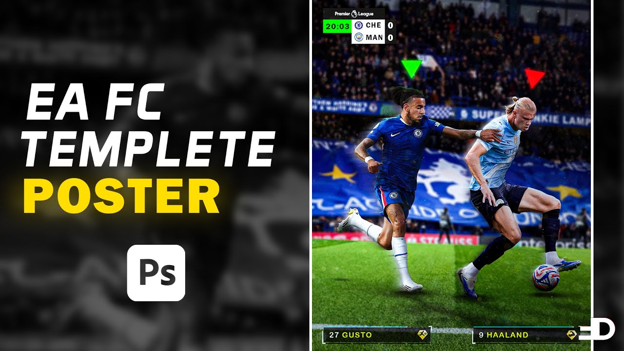 I Turned a Premier League Match Into EA FC 25 Using Photoshop! [FREE PSD]