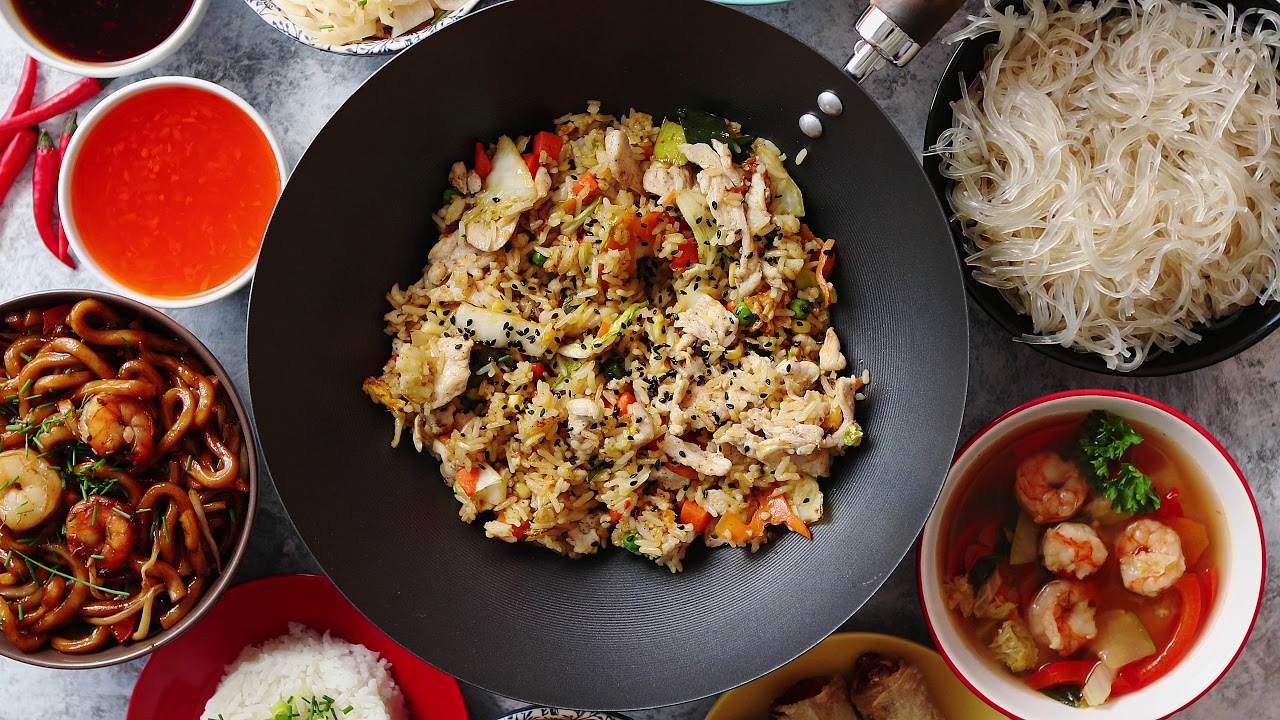 chinese food set asian style food concept composit #Shorts