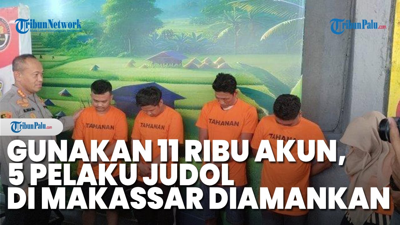 5 Pelaku Judi Online di Makassar Ditangkap: Gunakan 11 Ribu Akun, Keuntungan Capai Rp700 Juta