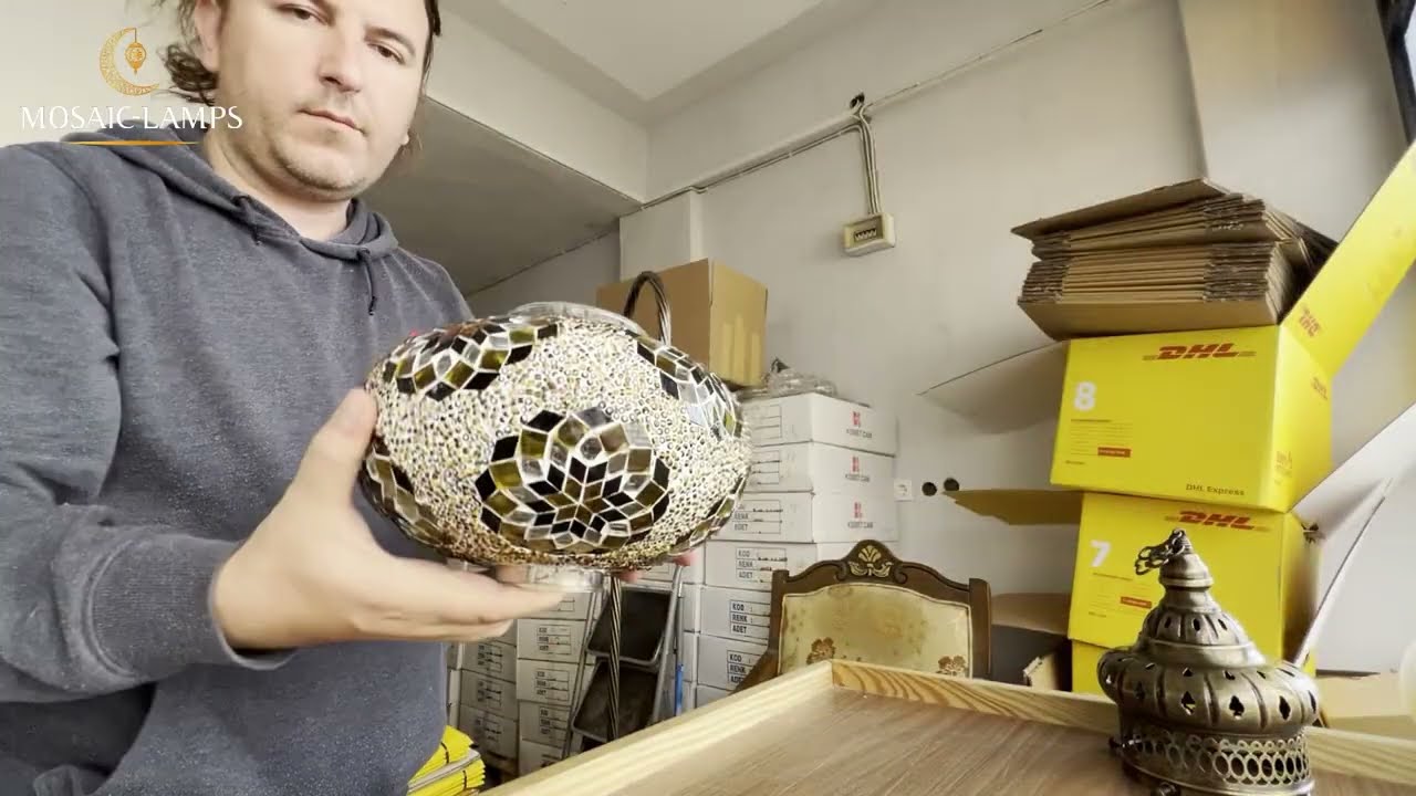 Single Ottoman Mosaic Floor Lamp - Installation Video #floorlamp