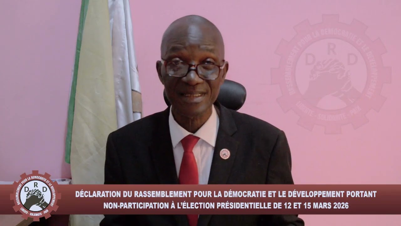 DÉCLARATION DU RDD PORTANT SA  NON PARTICIPATION À L'ÉLECTION PRÉSIDENTIELLE DES 12 ET 15 MARS 2026