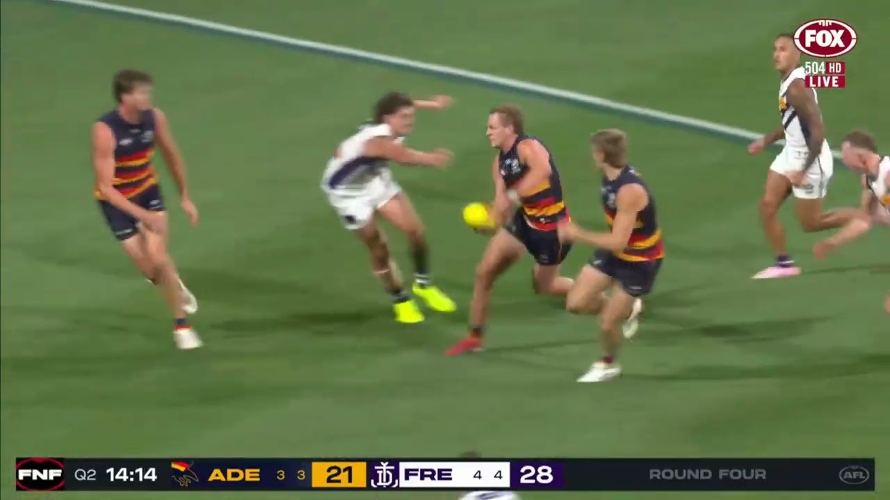 Jordan Dawson Adelaide Crows AFL 2026 Round 4 v Dockers