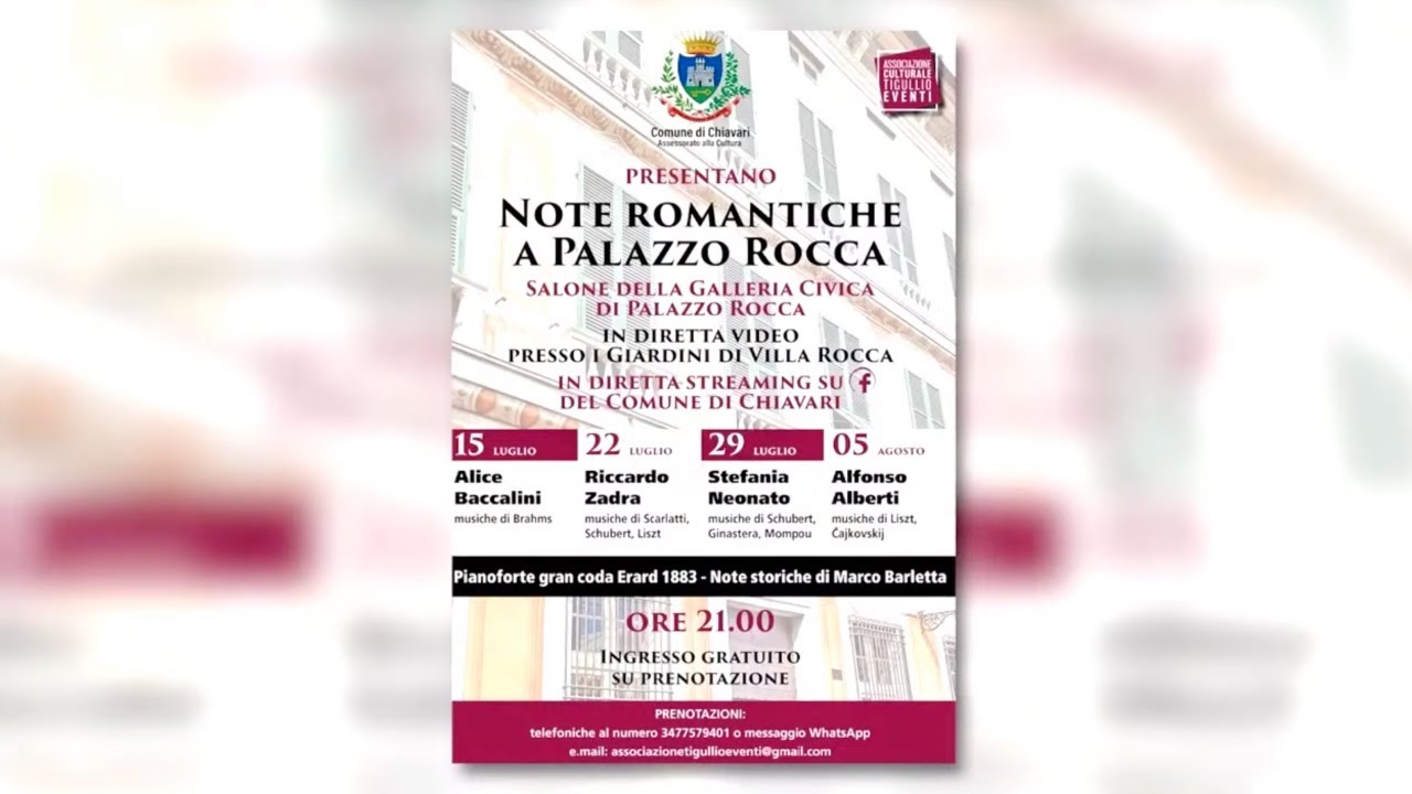 Note Romantiche a Palazzo Rocca. Concerto di Stefania Neonato.