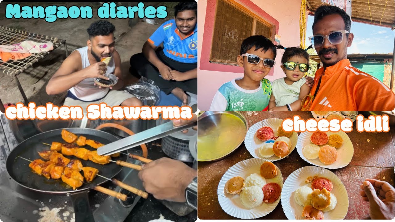 माणगावला बनवला चिकन शोरमा आणि इडली चटणी सोबत सांबर | chicken shawarma | cheeseidli chutney Sambar ￼