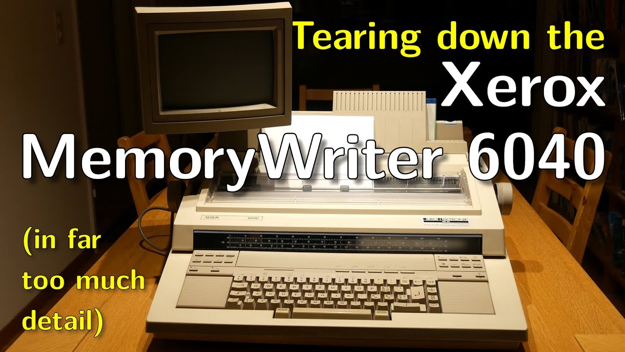 Tearing down a Xerox MemoryWriter 6040 typewriter/word processor (in far too much detail)