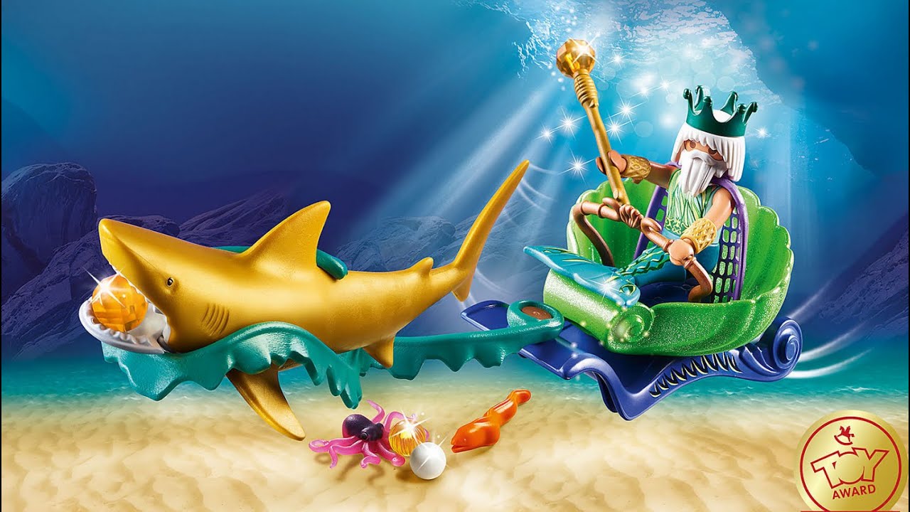 Playmobil 70097 King of the Sea with Shark Carriage