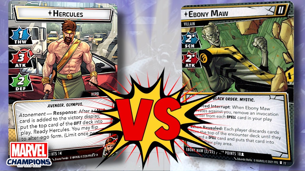 Hercules [Legacy/Protection] vs Ebony Maw [Expert] | Marvel Champion Gameplay