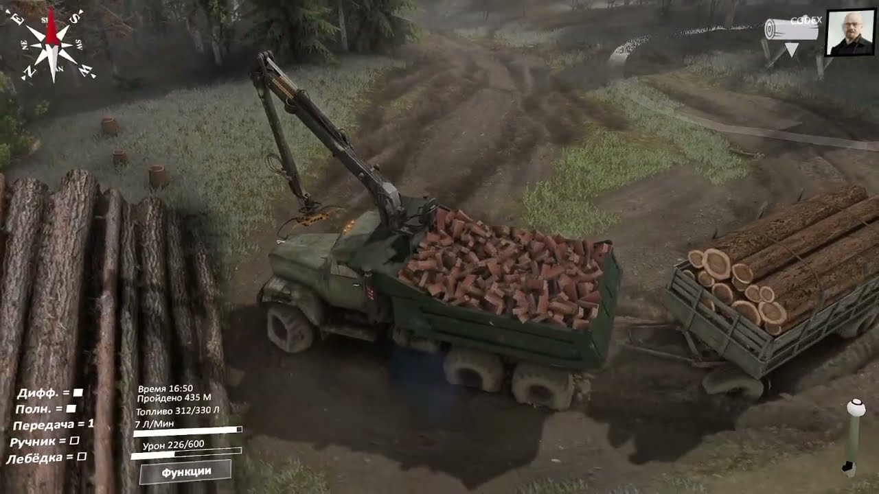 Spintires Карта Побережье Краз 255 4 очка