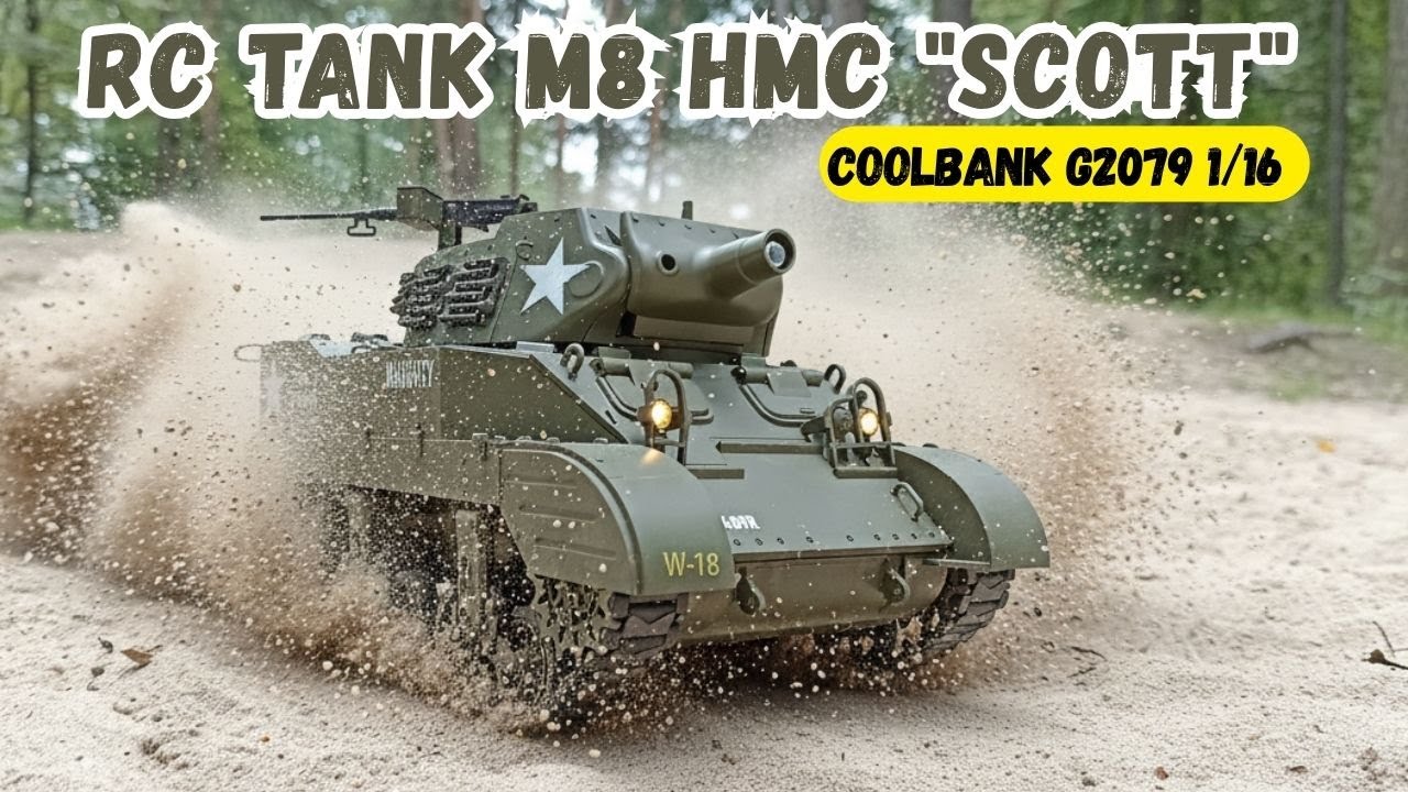Танк на Радиоуправлении CoolBank M8 HMC Scott со звуком, светом и дымом. Танк который меня удивил!