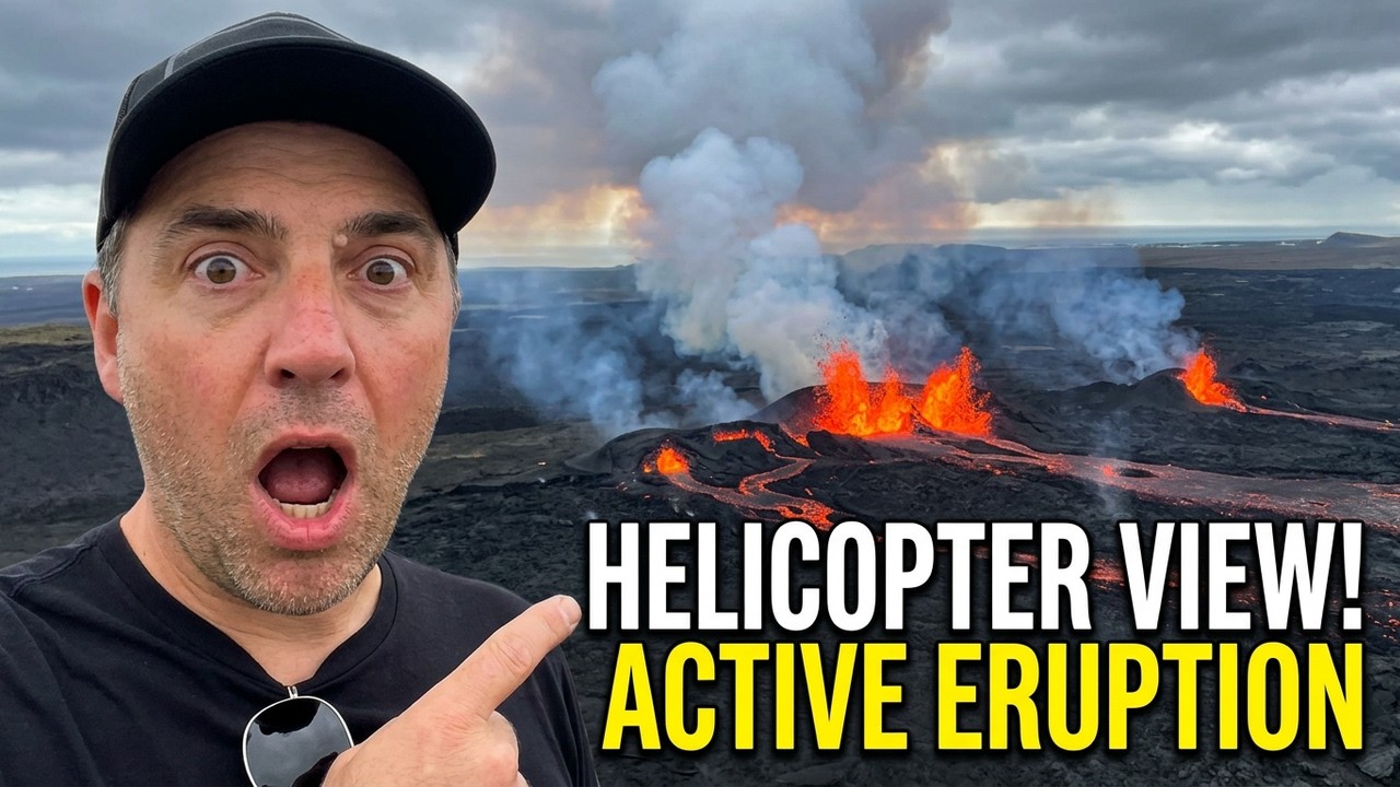 Epic Iceland Volcano Eruption from the Sky – July 2025