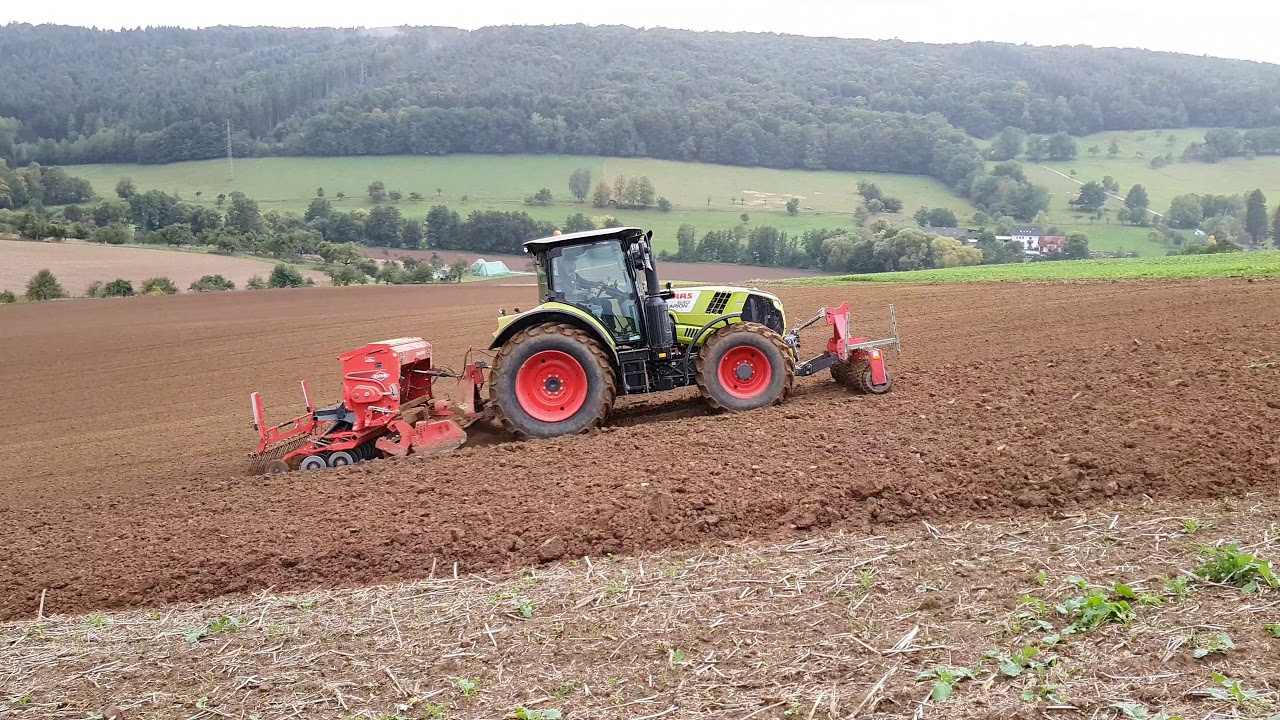 Weizen Säen 2019 mit Claas Arion 630 und Kuhn Combiliner Sitera 3000