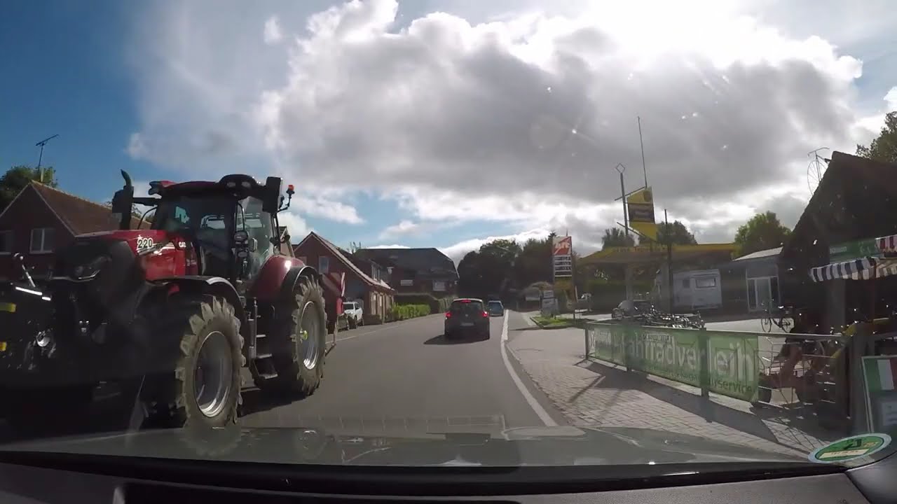 Schöne Fahrt von Norden zum Nordseeheilbad Bensersiel (Ostfriesland, Niedersachsen) im September '21