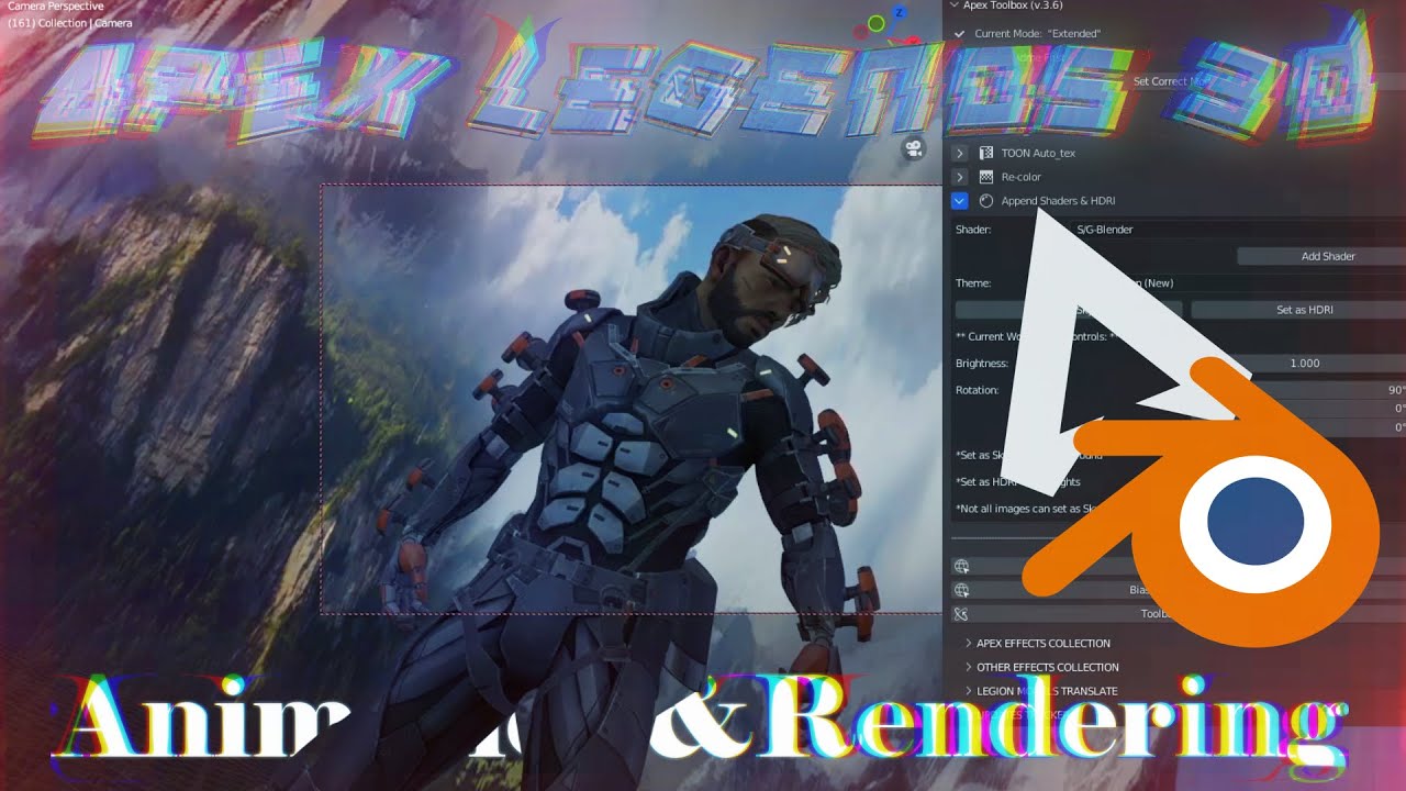 [ASMR有]Apexのモデルにアニメーションを付ける方法！[Apex 3D Blender]