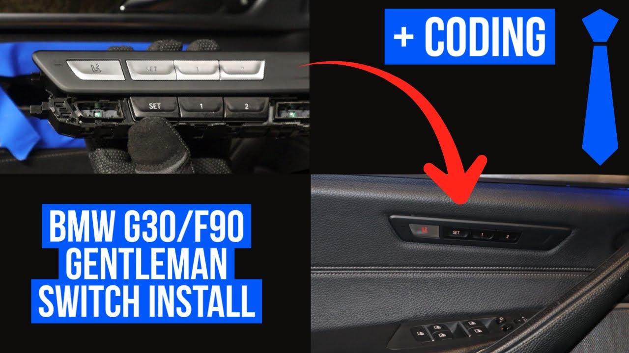 Установка джентльменского переключателя BMW G30/F90 (+кодирование)
