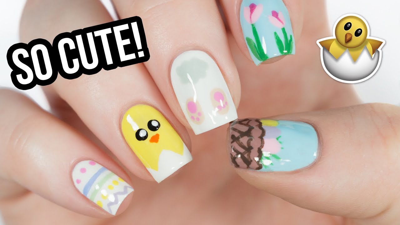 5 Cute Nail Art Designs For EASTER! 🐣