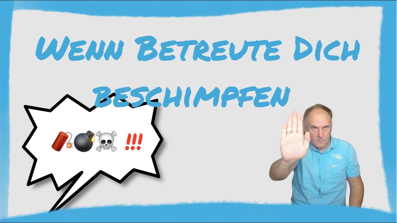 Wenn Betreute Dich beschimpfen. Manchmal Alltag f&uuml;r Berufsbetreuer