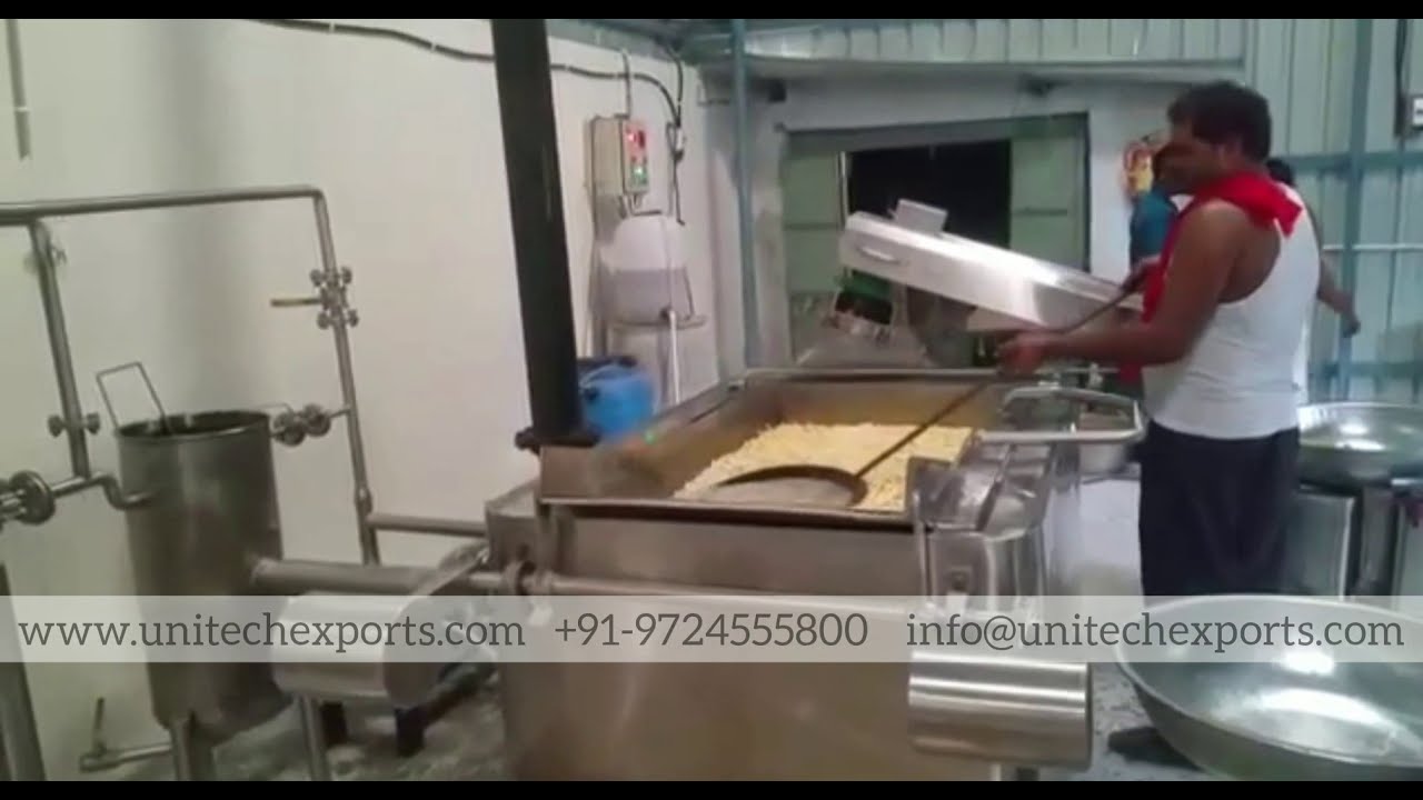 Automatic Rectangular Batch Fryer Machine | Diesel type Batch Fryer Machine (+91-909 505 909 1)