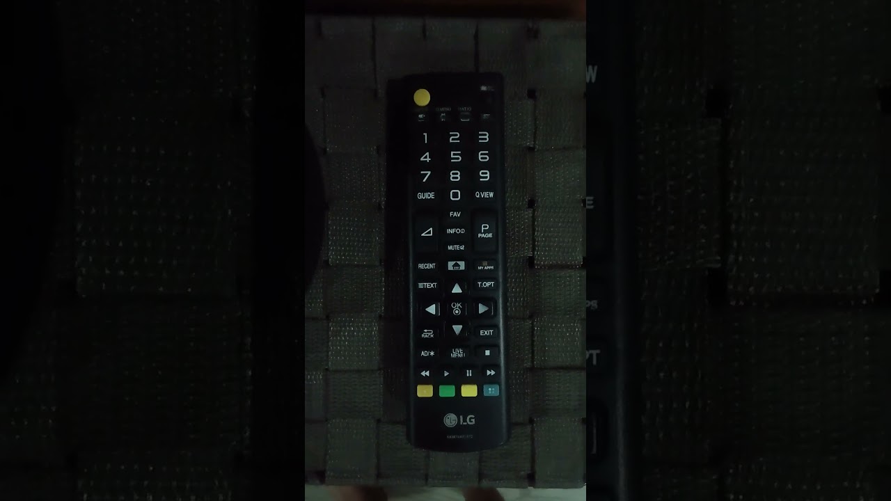 Hi guys, this is our remote from LG, and we will test the television it looks nice.