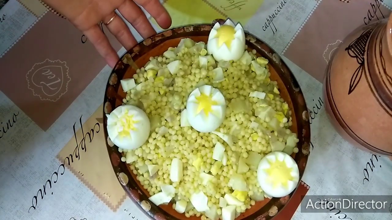 Berkoukes aux œufs plat traditionnelle kabyle(Tabakukest s mallalin aniwel ansayan n Leqbayel )