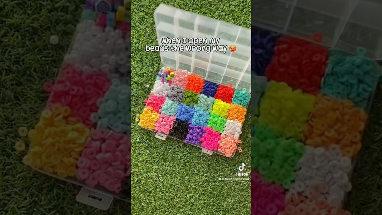 Yes I opened my beads upside down for a video, yes I regret it 😍 #spilledbeads #beadedbyjessxo