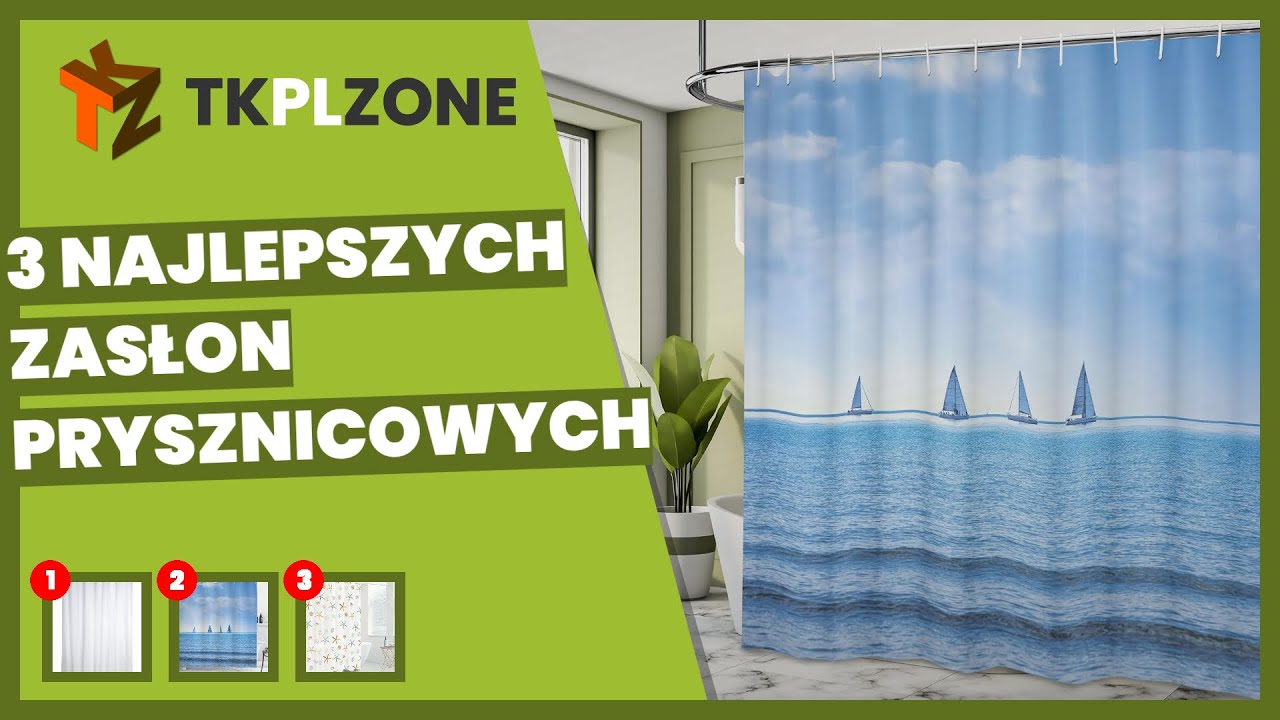 3 najlepszych zasłon prysznicowych