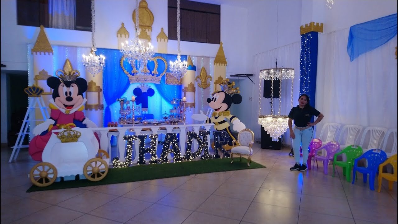 ✔DECORACIÓN DE LUJO DE MICKEY REY CON CRISTALES