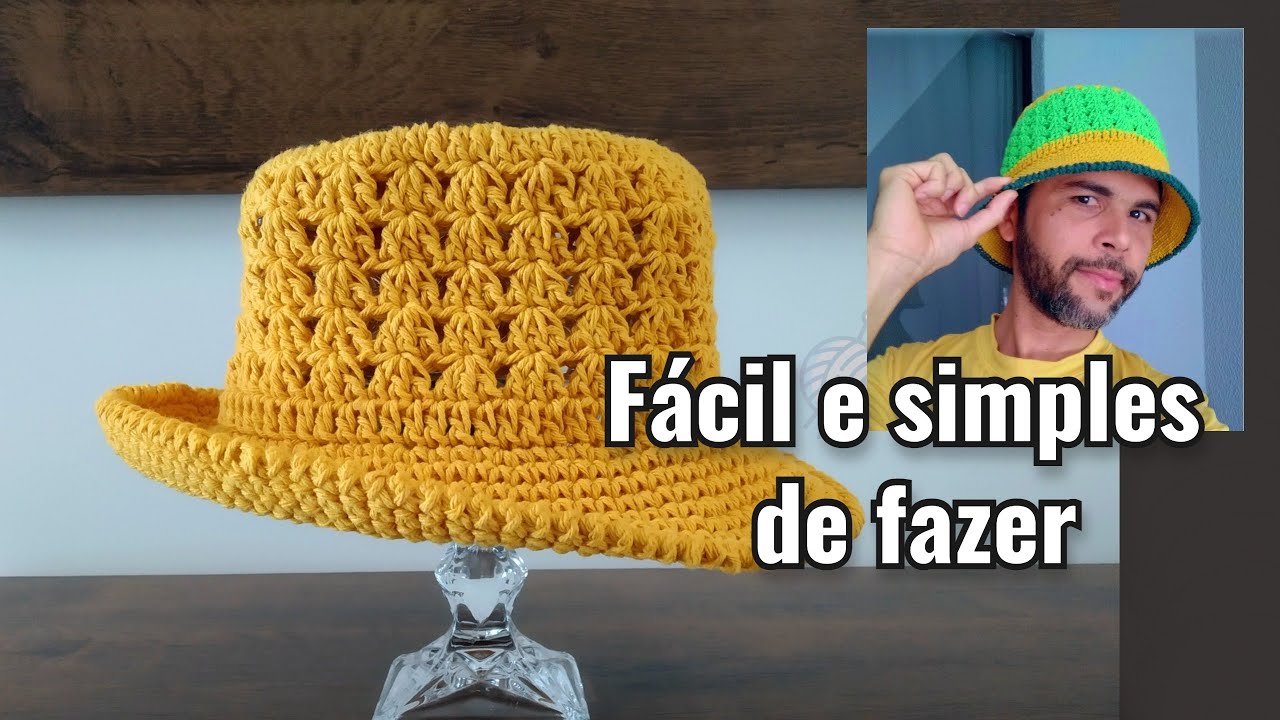 CHAPÉU DE CROCHÊ: PASSO A PASSO COMPLETO  @SamuelMulekeArtesão