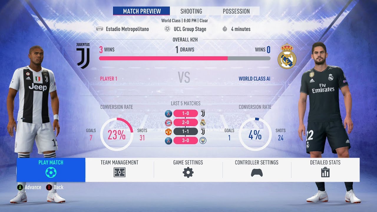 FIFA 19 - Juventus Vs Real Madrid FULL GAMEPLAY