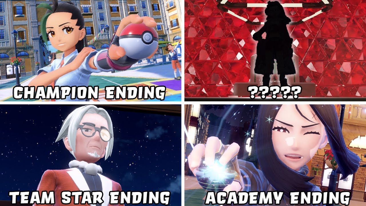 Pokemon Scarlet & Violet - ALL ENDINGS / Final Battles
