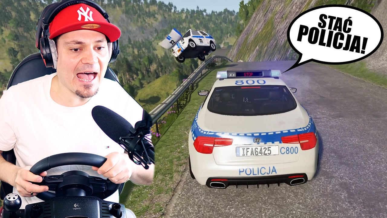 WYPADKI POLSKICH POLICJI W POLSKICH GÓRACH! 🚔 Beam.NG Mody