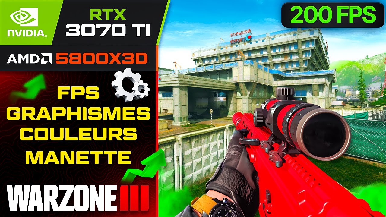 BEST PARAMETRES WARZONE AVEC COMBO RYZEN 5800X3D / RTX 3070 TI (FPS, GRAPHISMES, COULEURS, MANETTE)