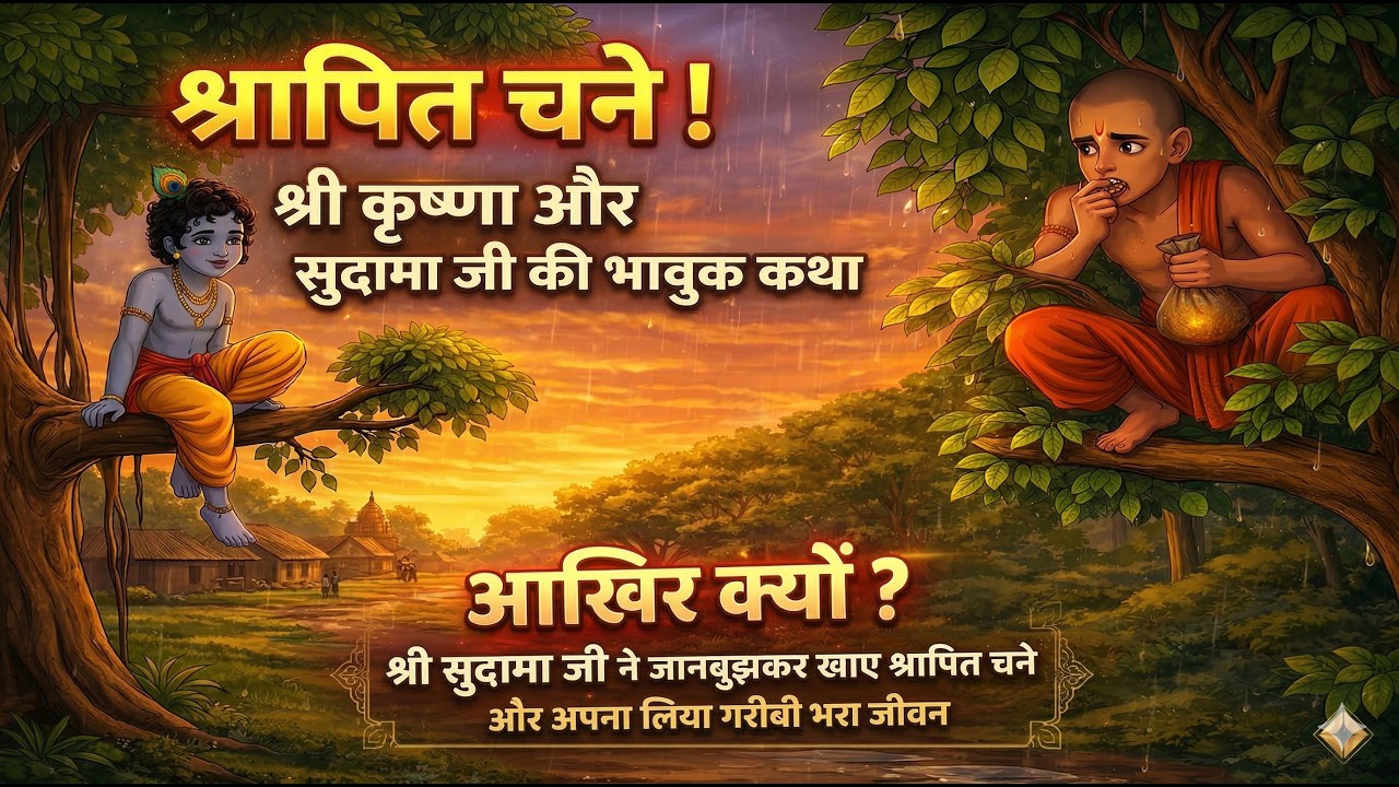 श्रापित चने, श्री कृष्ण और सुदामा जी की भावुक कथा । इन्द्रेश महाराज जी हुए भावुक 🥹 @BhaktiPath