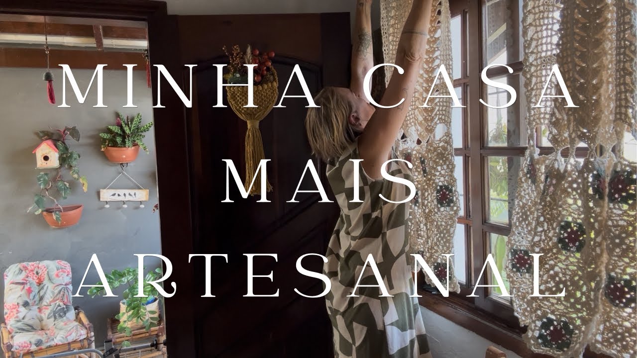 Terminei a cortina de crochê 🧶/ Vlog de um dia quente 🥵 