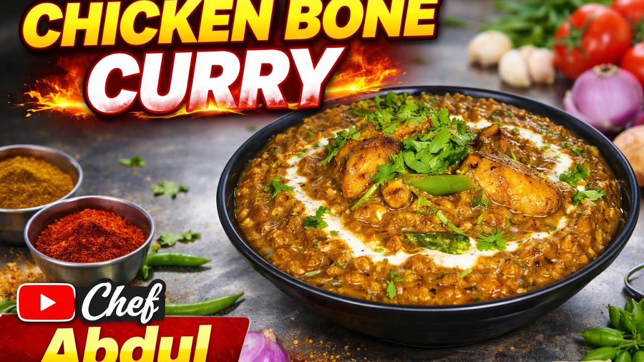 Chicken Bone Curry Recipe 😋 | Hotel Style Bone Curry | Chef Abdul