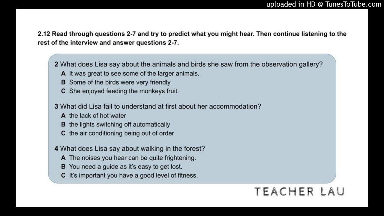 2.12 Exam Folder 8 - Paper 3, Part 4 Multiple choice
