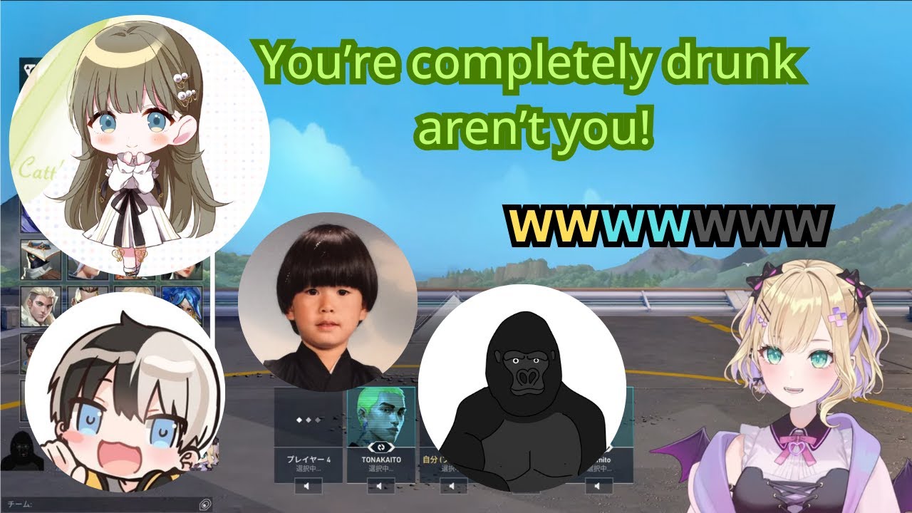 Kurumi Noah and Geinin Ryodan's drunk Valorant shenanigans
