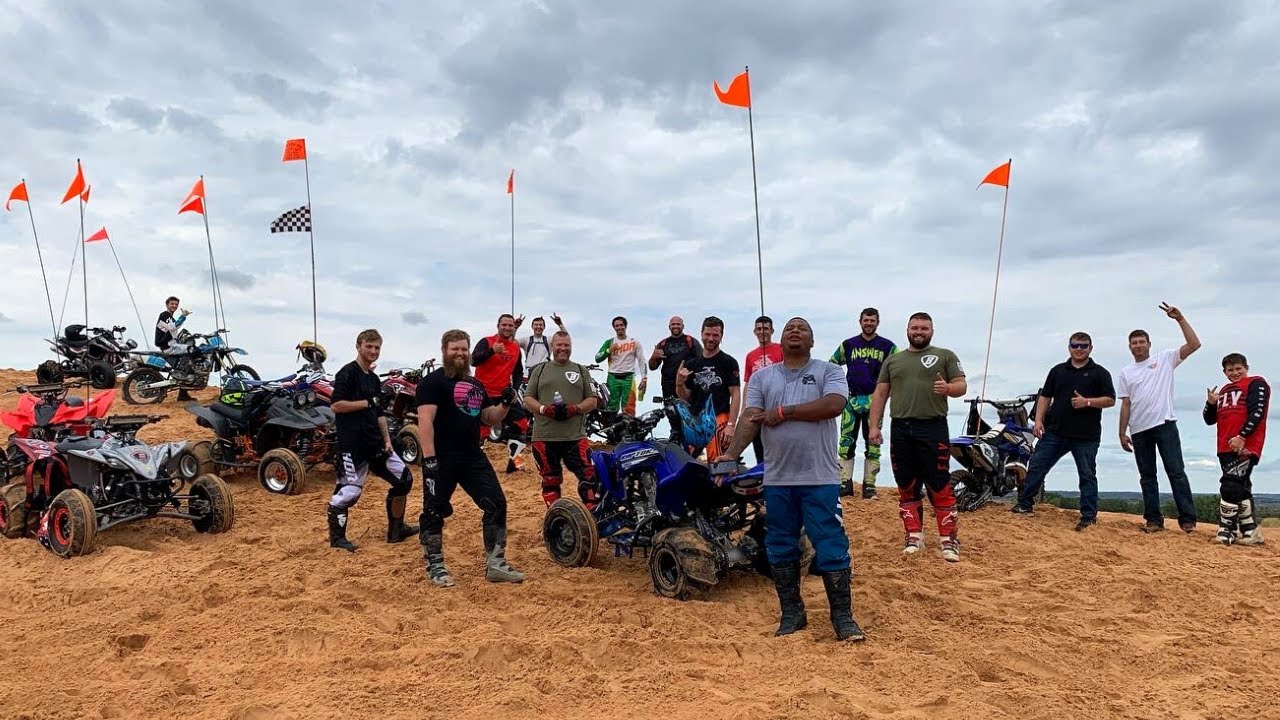Huge Group Ride at Little Sahara Sand Dunes! | 2020 YFZ450R SE | 250r Legends Tour