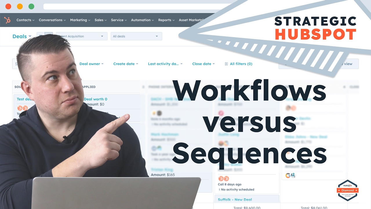 Sequences против Workflows в HubSpot: в чем разница? | Стратегический туториал по HubSpot