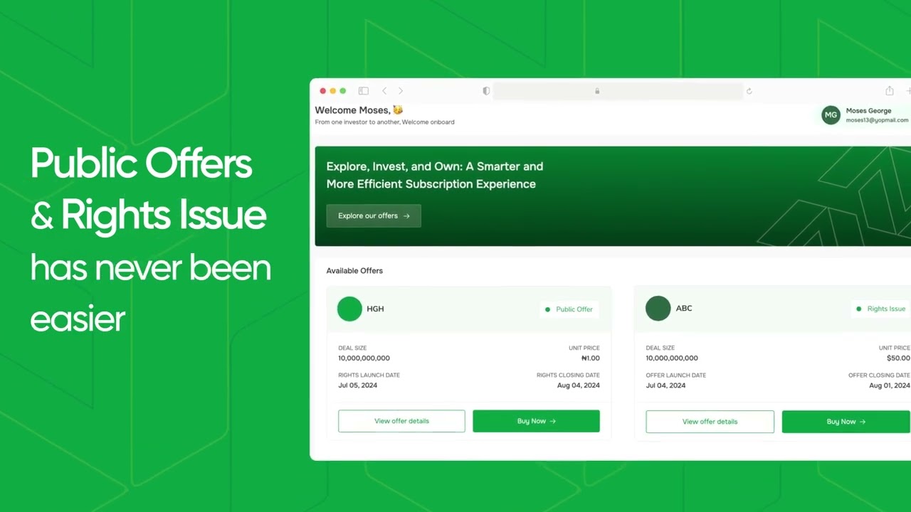Introducing NGX Invest -The Seamless Way to invest in Public Offers and Rights.