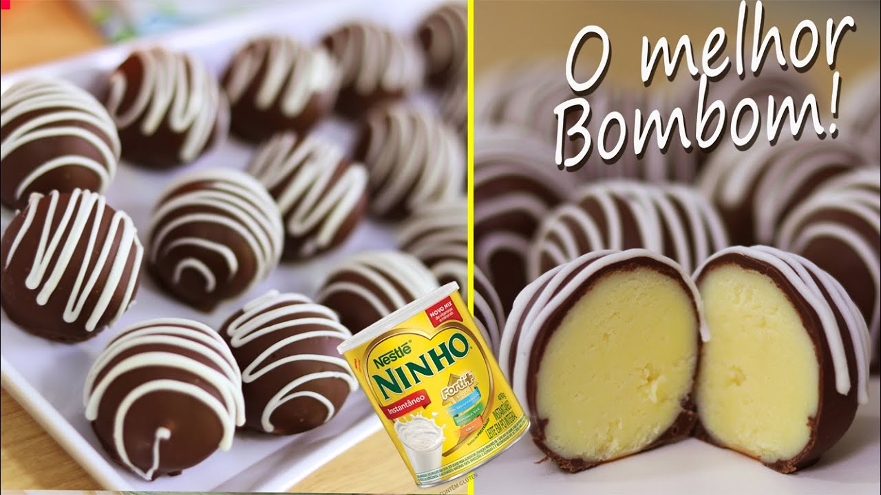 RECHEIO COM APENAS 3 INGREDIENTES | ÓTIMO PARA FAÇA E VENDA | BOMBOM DE LEITE NINHO - Dika da Naka