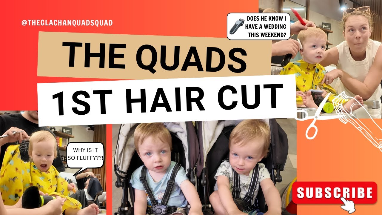Quadruplets First Professional Hair Cut