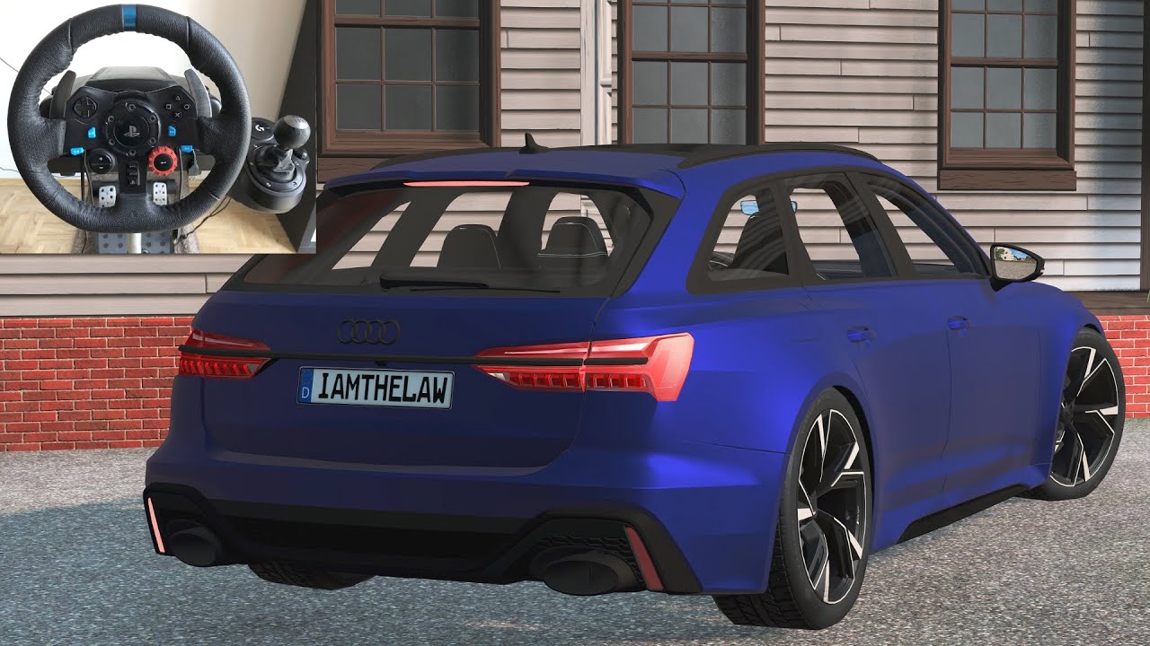 Audi RS6 C8 | Realistic Driving | Logitech g29 + shifter | BeamNG Drive