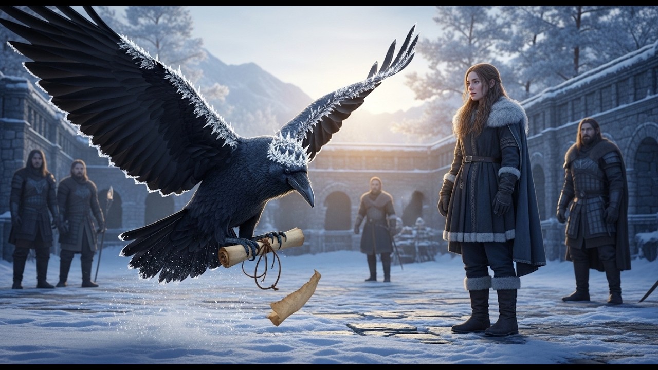 The Frost-Crowned Raven Carried an Old Prophecy — It Landed at Her Feet