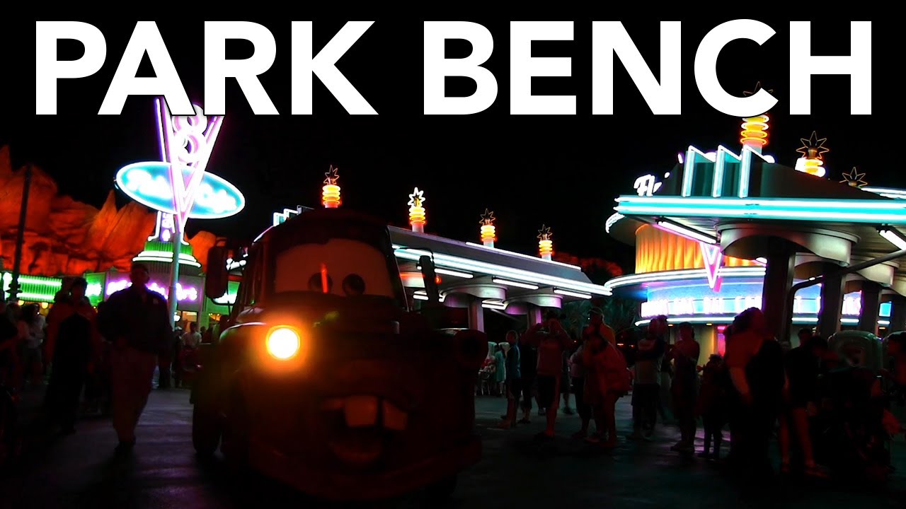 Disney Park Bench - Cozy Cone Motel - Flo's V8 Cafe