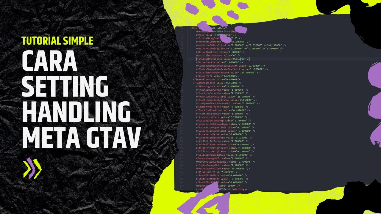 Tutorial Setting Handling Meta GTA V / FiveM [ Jangan Di Skip Agar Paham ]